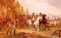 Napoleon with his troops at the battle of borodino Robert Alexander Hillingford historical battle scenes